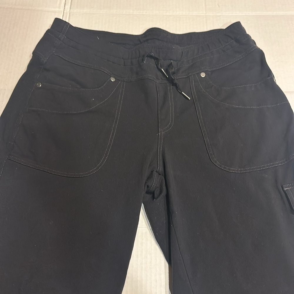 KUHL black straight leg pants with pull strings & front and back pockets unisex - Picture 2 of 13